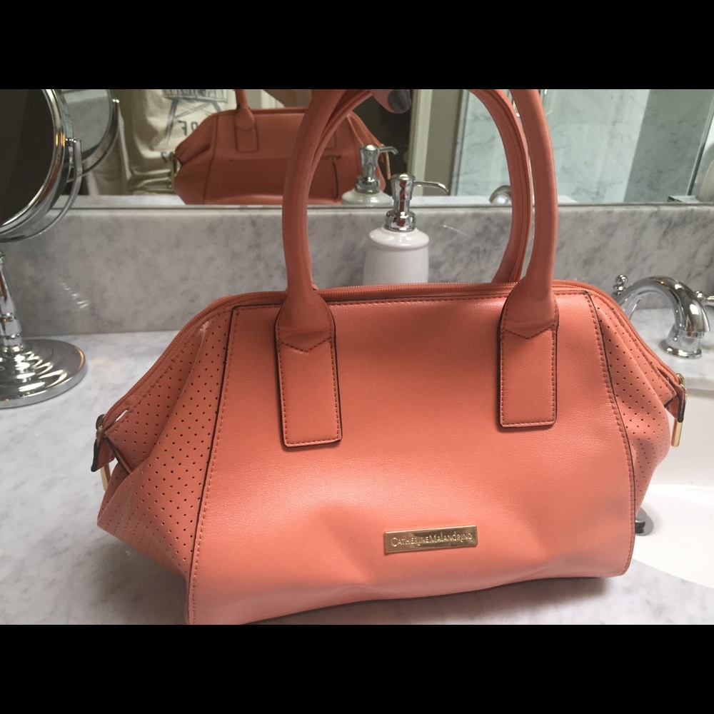 Catherine Malandrino peach purse EUC